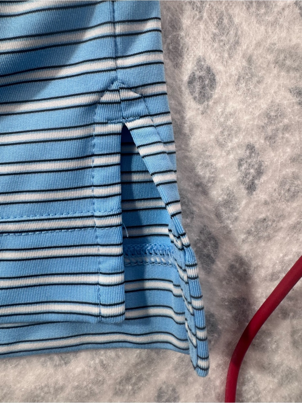 NWOT FootJoy FJ Striped Performance Golf Polo Shirt Blue White Men’s Medium - Picture 5 of 12